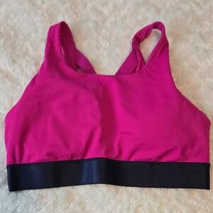 Athleta Fuchsia and Black Sports Bra